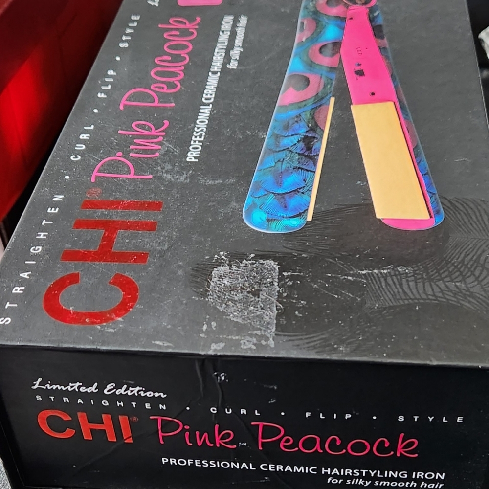 CHI Limited Edition Pink Peacock Ceramic Hairstyling Iron